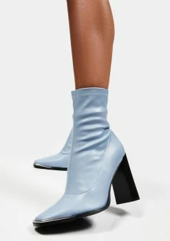 Public Desire Boots & Booties Blue Liberty Sock Heels
