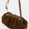 Public Desire Compatible Brown Teddy Clutch