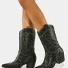 Public Desire Black Howdy Cowboy Boots