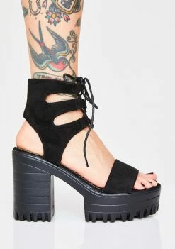 Flash Sale 💯 Public Desire Cruel ☀️ Summer Lace-Up Platform 👠 Heels 😉 6 Public Desire Cruel Summer Lace-Up Platform Heels