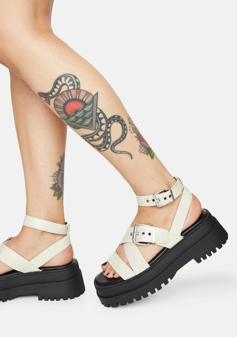 Discount ๐ Public Desire Boo Follow Strappy Buckle Platform ๐ฉด Sandals ๐ 1 Public Desire Boo Follow Strappy Buckle Platform Sandals