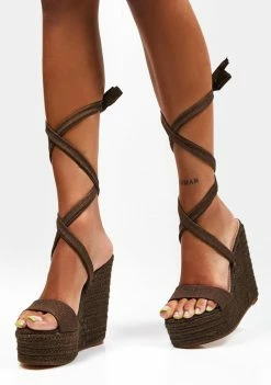 Coupon ๐งจ Public Desire Brown Gianna Wedge ๐ Heels Wedges ๐คฉ 6 Public Desire Brown Gianna Wedge Heels Wedges