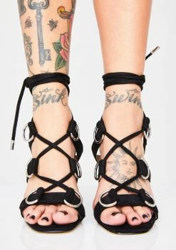 Public Desire Hooked Lace Up Heels