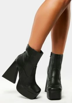 Public Desire Wide Fit Tealla Platform Ankle Boots