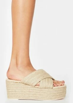 Public Desire Natural Breeze Platform Sandals Platforms