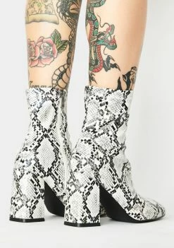 Public Desire Addict Snakeskin Boots Boots & Booties