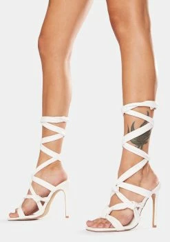 Public Desire Convo Knotted Lace Up Stiletto Heels
