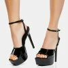 Public Desire Black Just Kidding Platform Heels