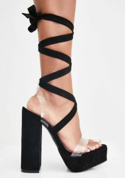 Public Desire Destiny Platform Wrap Heels