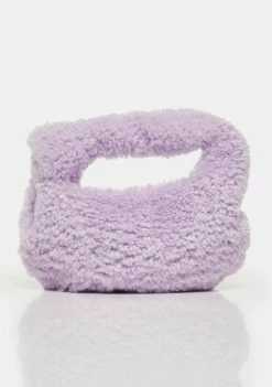 Public Desire Lilac The Lyra Fluffy Mini Handbag