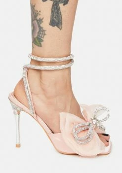 Public Desire Sugarcoat Diamante Bow Heels