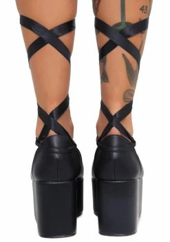 Coupon โค๏ธ Public Desire Onyx Storm Tie Up Flatform ๐ฉด Sandals Platforms ๐ 8 Public Desire Onyx Storm Tie Up Flatform Sandals Platforms