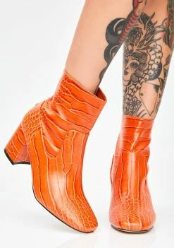 Public Desire Radio Crocodile Booties Boots & Booties