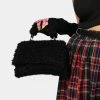 Public Desire Central Black Teddy Shoulder Bag Handbags