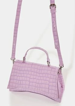 Public Desire Remmy Lilac Croc Handbag