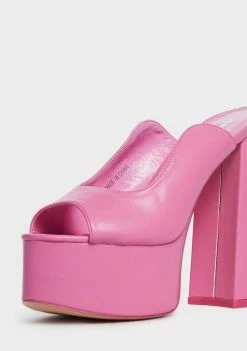 Public Desire Pink Walt Platform Heels