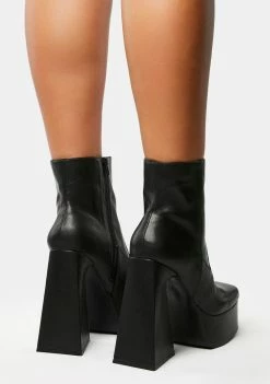 Public Desire Wide Fit Tealla Platform Ankle Boots