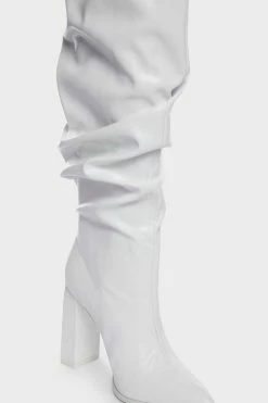 Public Desire White Nori Heeled Boots