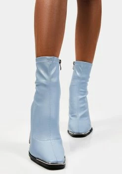 Best deal ๐ Public Desire ๐ฅพ Boots & Booties Blue Liberty Sock ๐ Heels ๐ 6 Public Desire Boots & Booties Blue Liberty Sock Heels