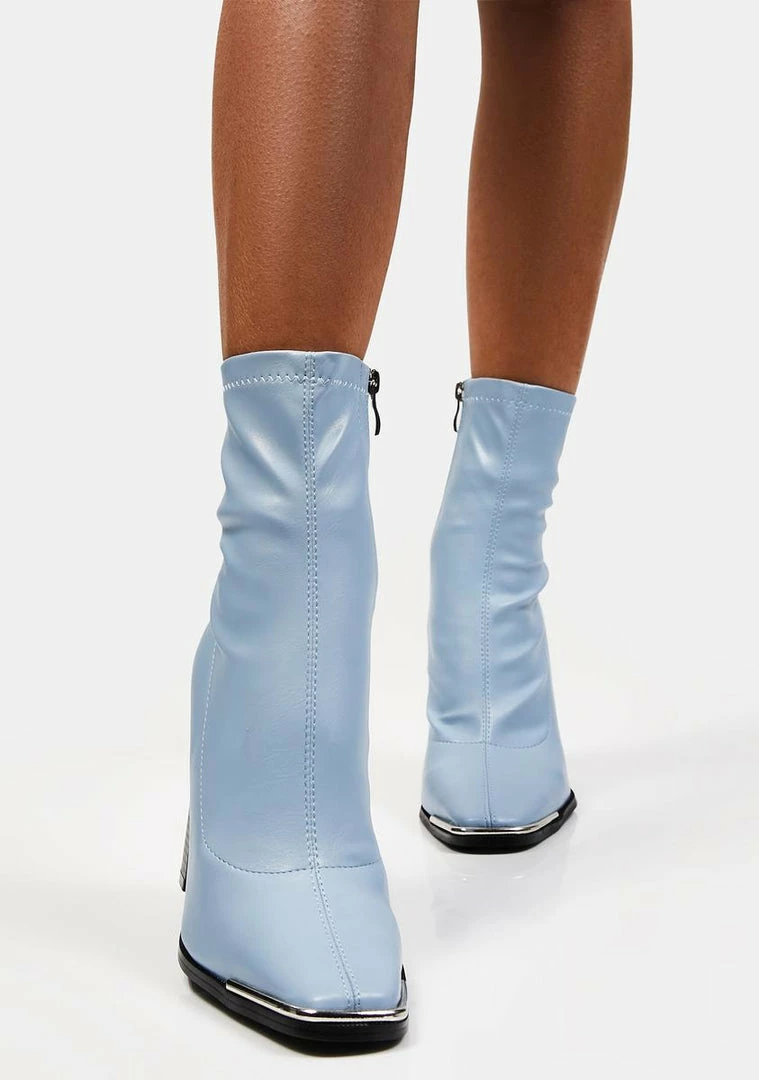 Best deal ๐ Public Desire ๐ฅพ Boots & Booties Blue Liberty Sock ๐ Heels ๐ 3 Public Desire Boots & Booties Blue Liberty Sock Heels