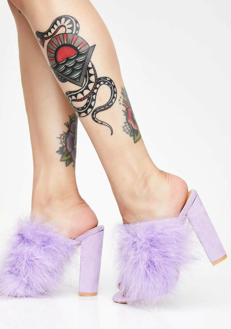 Best deal π Public Desire Lilac Plume Marabou Mules π 1 Public Desire Lilac Plume Marabou Mules