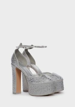 Public Desire Effie Diamante Platform Block Heels Platform Heels