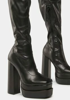 Public Desire Supreme Thigh-High Platform Boots