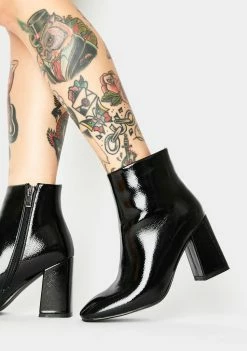 Public Desire Aimee Patent Ankle Boots Boots & Booties