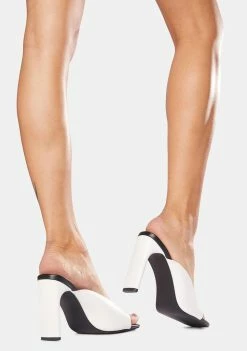 Public Desire Abelle Mono Square Toe High Heels