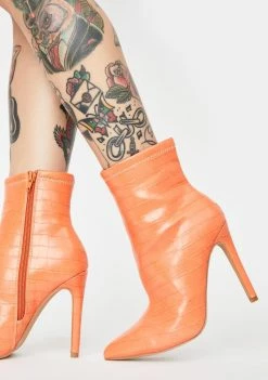 Public Desire Boots & Booties Orange Revive Ankle Boots