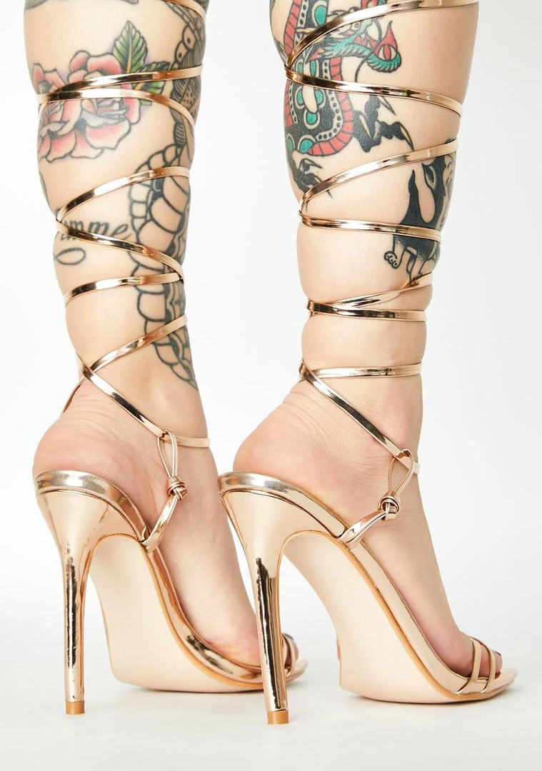 Brand new 🔔 Public Desire Rose Gold Sincere Lace Up 👠 Heels ✨ 4 Public Desire Rose Gold Sincere Lace Up Heels