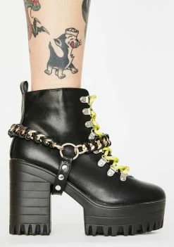 Public Desire Platforms Black Bribe Platform Boots