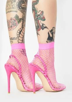 Public Desire Wink Wink Fishnet Heels