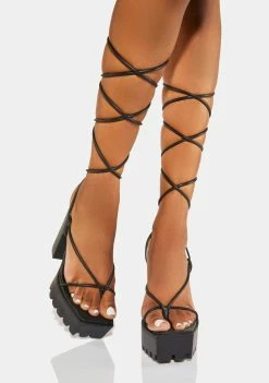 Cheap ๐ Public Desire Certified Lace Up ๐ Heels Platforms ๐ 6 Public Desire Certified Lace Up Heels Platforms