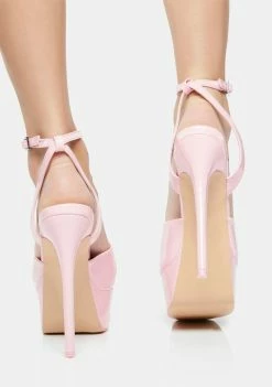 Public Desire Pink Just Kidding Platform Heels