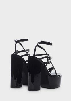 Public Desire Block Heels Flawless Platform Strappy Heeled Sandals