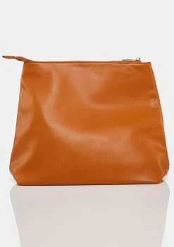 Public Desire Clutches Caramel The Aria Slouchy Clutch Bag