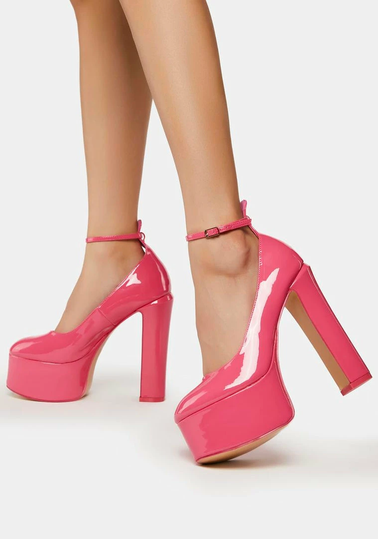 Promo 👏 Public Desire Pink Donatella Platform 👠 Heels ✨ 1 Public Desire Pink Donatella Platform Heels