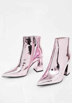 Public Desire Empire Metallic Heeled Ankle Boots Boots & Booties