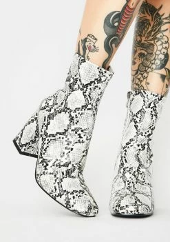 Public Desire Addict Snakeskin Boots Boots & Booties