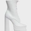 Public Desire White Jupiter Platform Boots