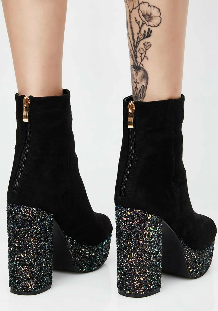Brand new ✔️ Public Desire Dark Romance Glitter Platform Ankle 🥾 Boots 🥾 Boots & Booties ⭐ 4 Public Desire Dark Romance Glitter Platform Ankle Boots Boots & Booties