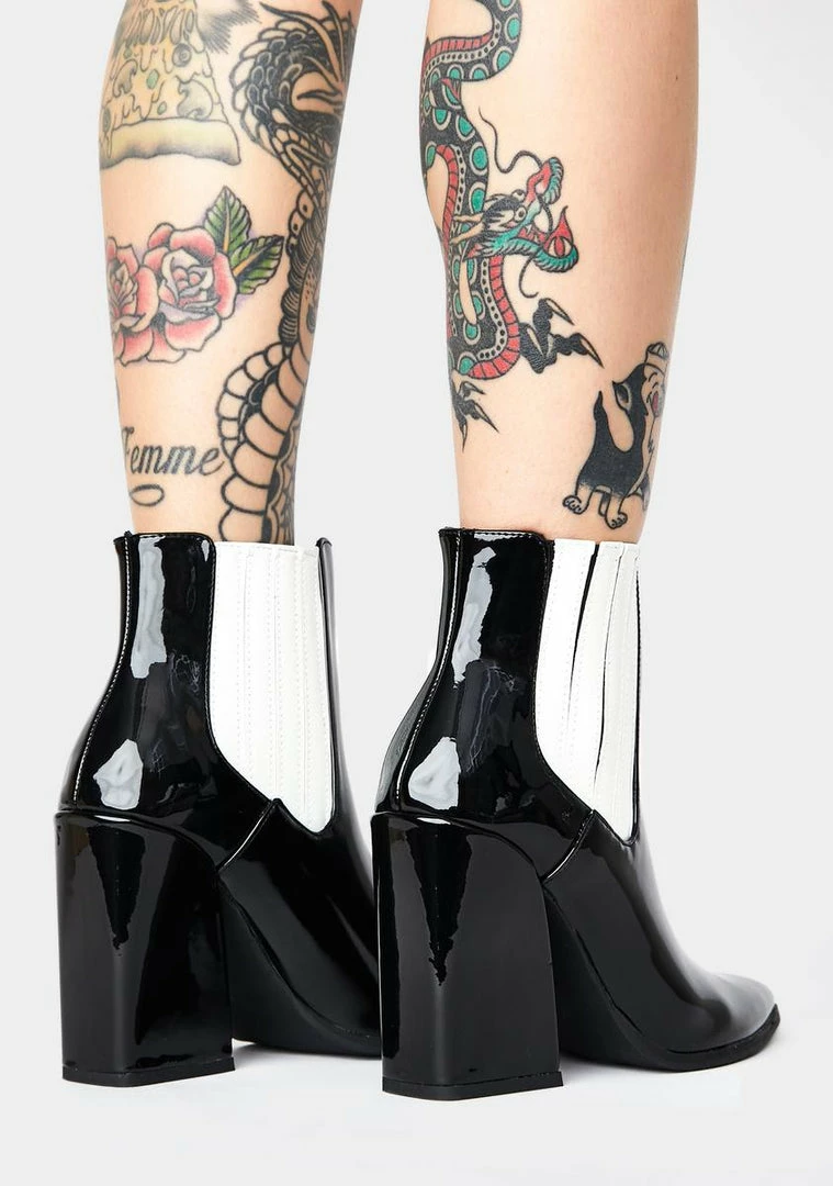 Cheap ๐ Public Desire Patent Brianna Ankle ๐ฅพ Boots โ 4 Public Desire Patent Brianna Ankle Boots