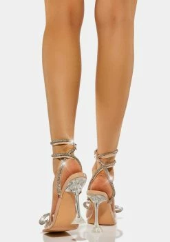 Cheap ⌛ Public Desire Nude Glimmer Wrap Around Diamante Bow 👠 Heels 😍 7 Public Desire Nude Glimmer Wrap Around Diamante Bow Heels