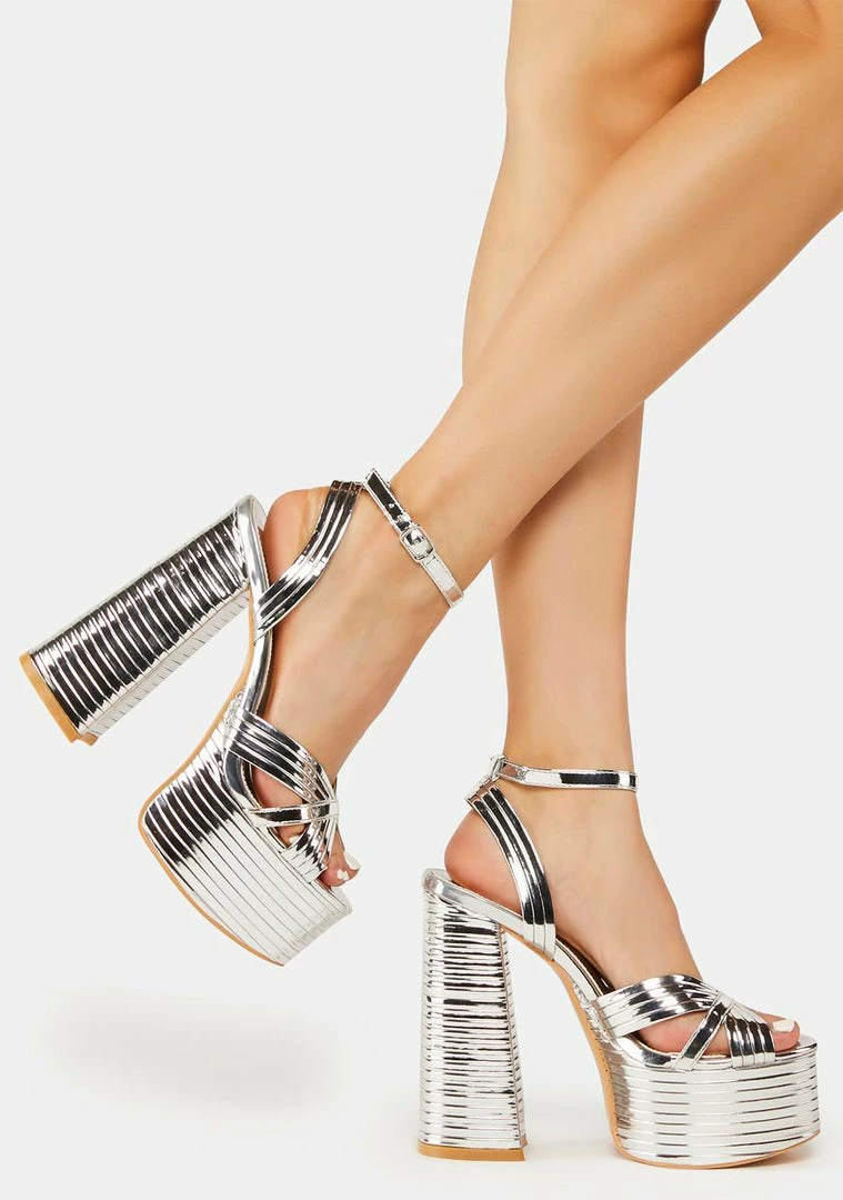 Cheap 🔔 Public Desire Zurra Platform 👠 Heels ✔️ 1 Public Desire Zurra Platform Heels