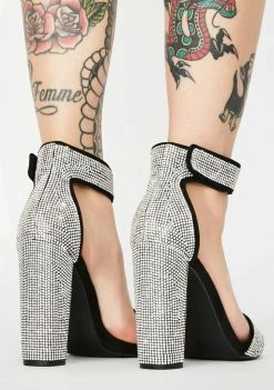 Public Desire Drippin Rhinestone Heels