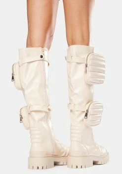 Coupon 🎉 Public Desire Bone Tayla Knee High 🥾 Boots 🎉 7 Public Desire Bone Tayla Knee High Boots