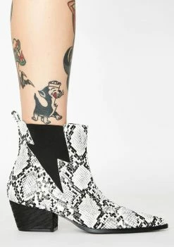 Public Desire Camden Snakeskin Boots Boots & Booties