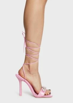 Public Desire Happy Now Croc Lace Up Heels