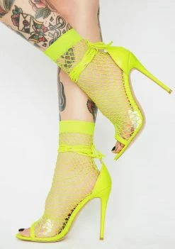Public Desire Sunrise Fishnet Heels